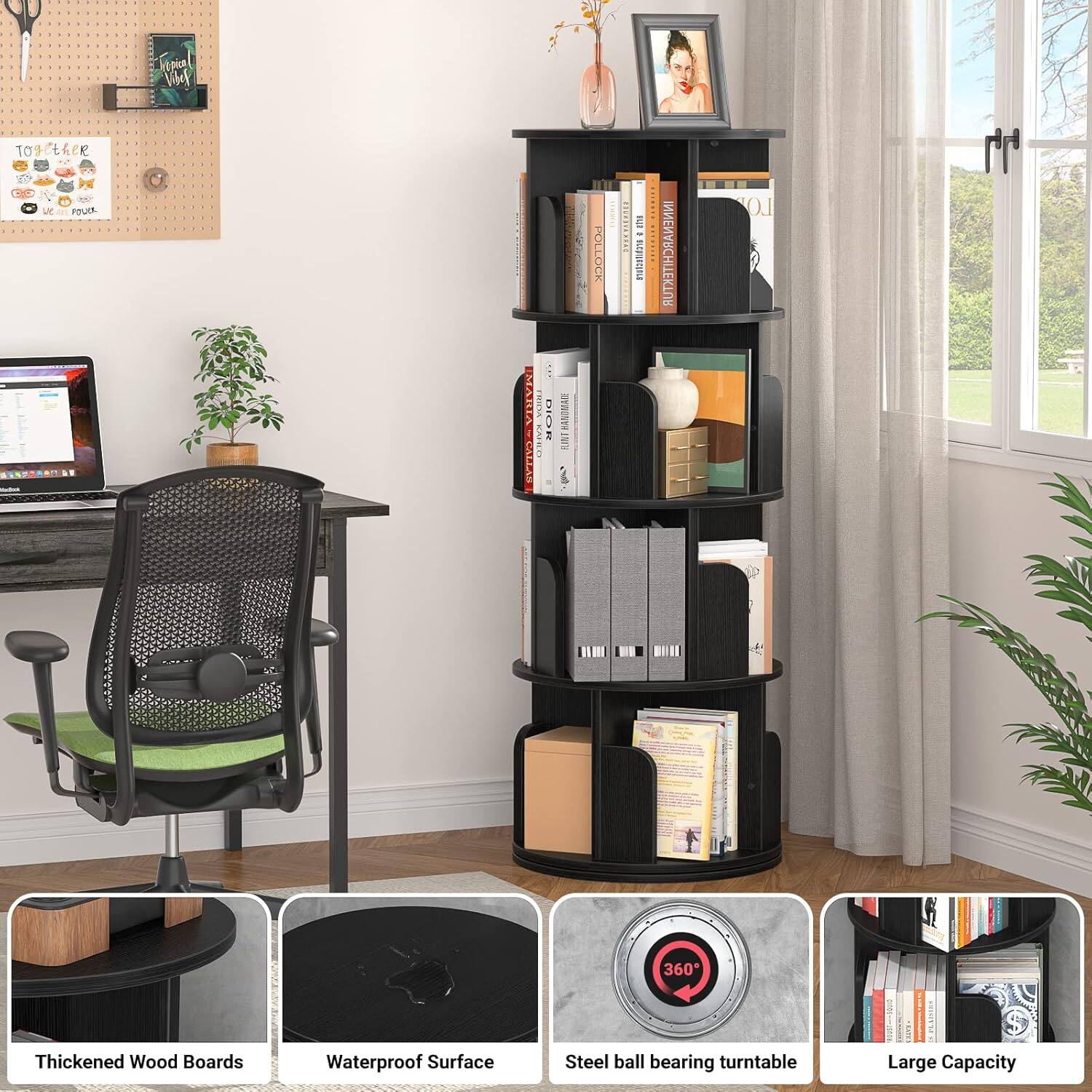 i TOsCELER 109 er PALLP RIA BIDR ARIACALA MRIVA R RINTRANORA INY POLLUCK | TELTEETS E I natzelana ..... .... INNENARCHITEKTUR OJ 360 Thickened Wood Boards Waterproof Surface Steel ball bearing turntable Large Capacity