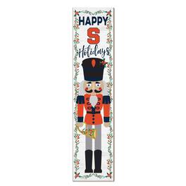 Jardine - Syracuse Orange 11" x 46" Nutcracker Holiday Leaner Sign - White