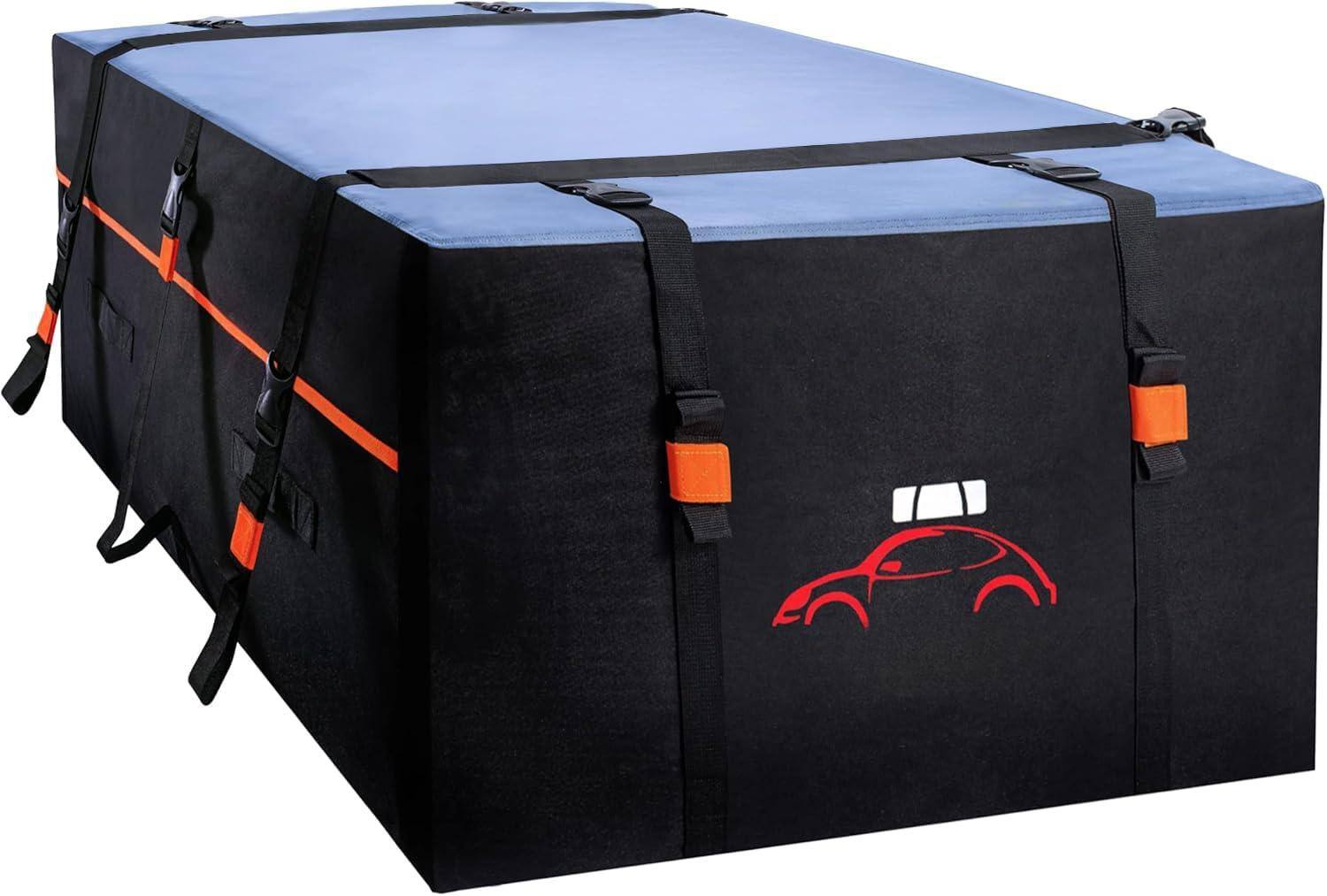 NICHOLAS KLEIN - 28 Cuft Car Rooftop Cargo Carrier Bag Extra Waterproof Roof Storage With 10 Heavy Duty Tie Down Straps And - 19 Cubic feet