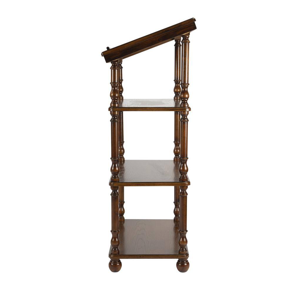 Back. Butler Specialty - Alden 4-Tier Library Stand - Medium Brown.