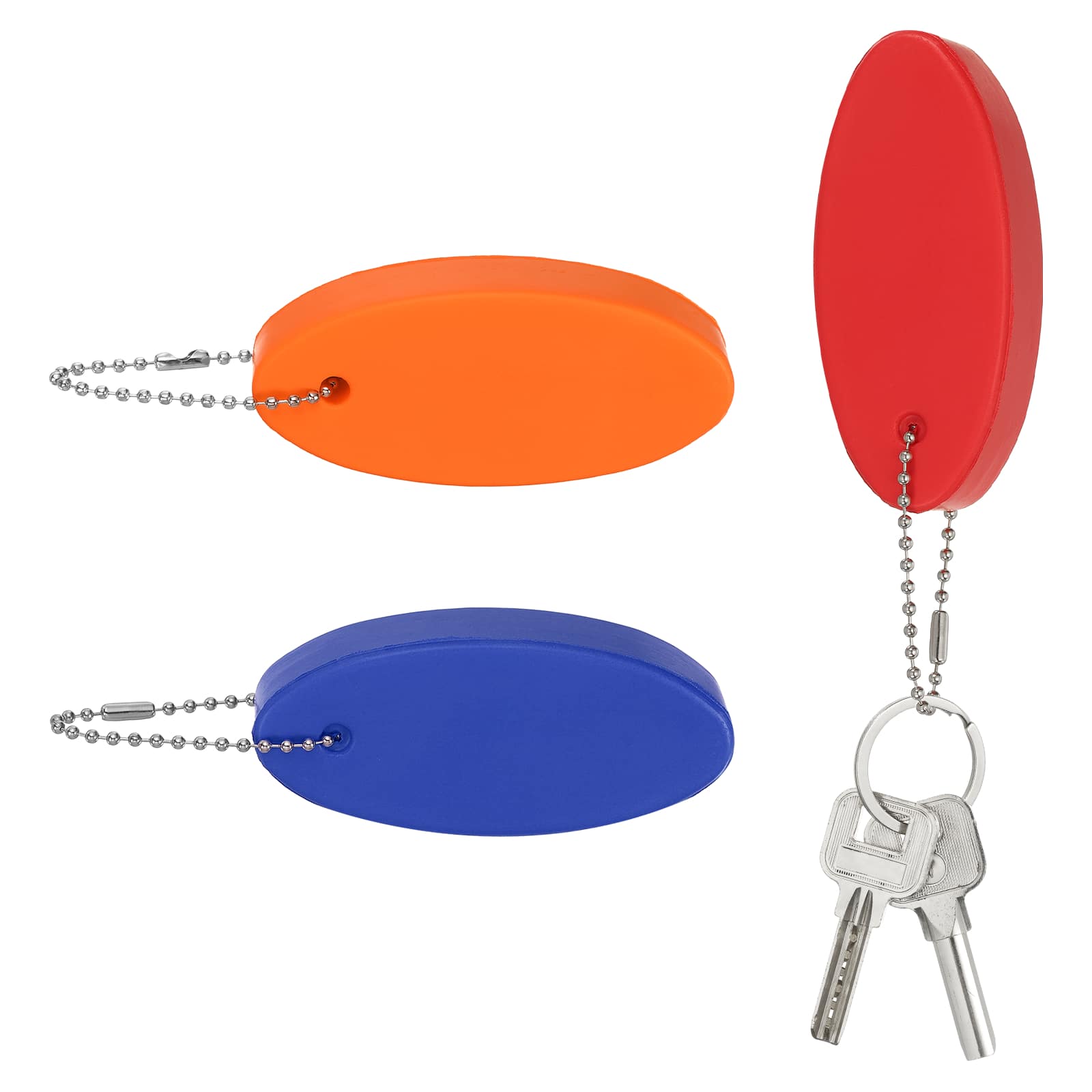 Unique Bargains - Floating Keychain, Bright Color Key Float Keyring Holder Waterproof, 3pcs - Fits Boating/Fishing/Swimming/Water Sports - Red, Orange, Blue price history on PriceWatchPro