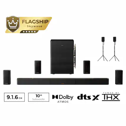 FLAGSHIP Skywave
WINNI
MIXED
KITAINA
VETIVEA
MOTORTA
VOTAGO
9.1.6 CH
10" Subwoofer
TUNED BY Dolby dts:X THX ATMOS
