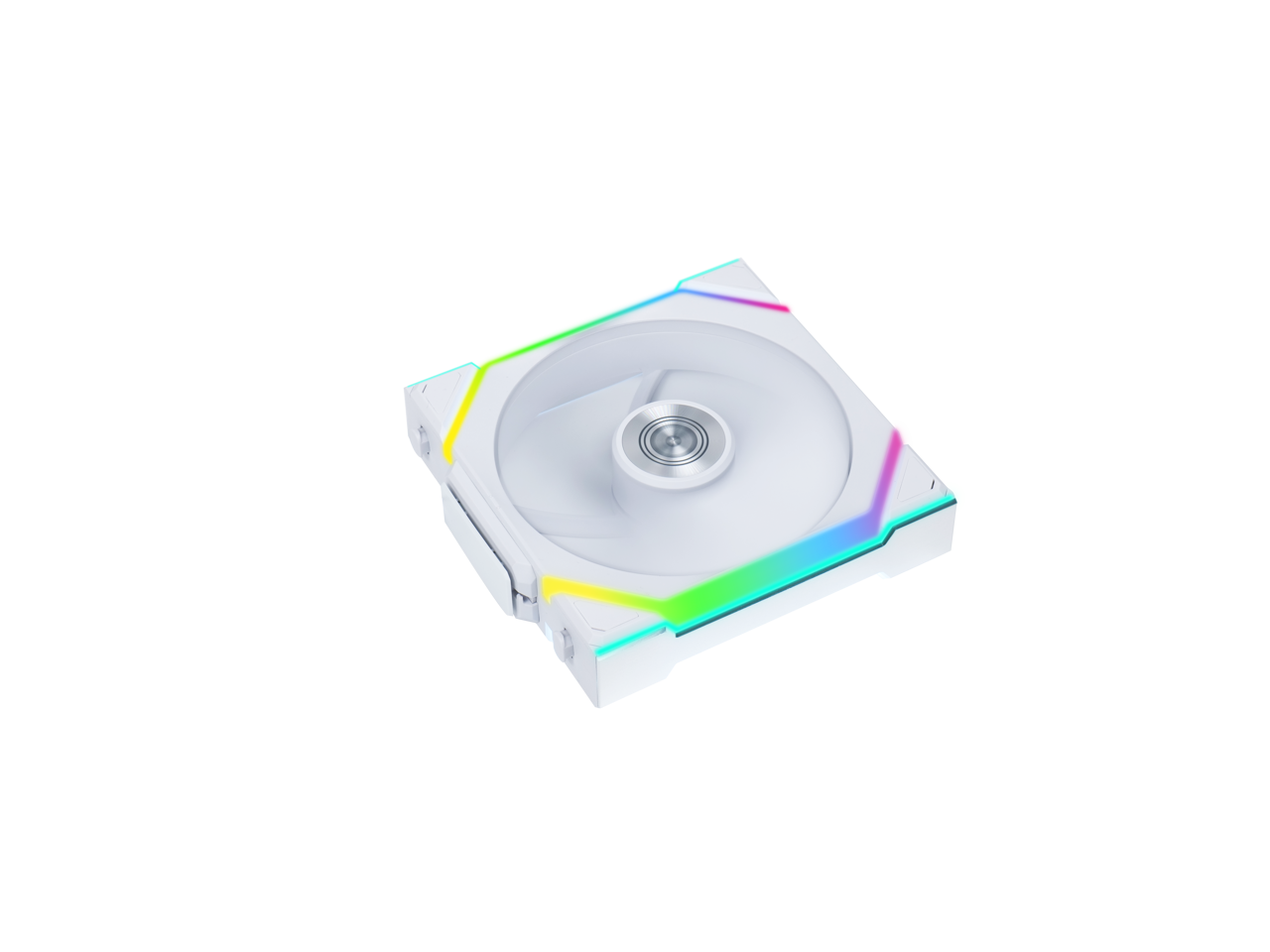 Alt View 5. Lian Li - Lian Li UNI Fan SL Wireless 120mm ARGB Fan - Reverse Blade, 2.4 GHz Wireless, Daisy-Chain - White (12RSL1W1W) - White.