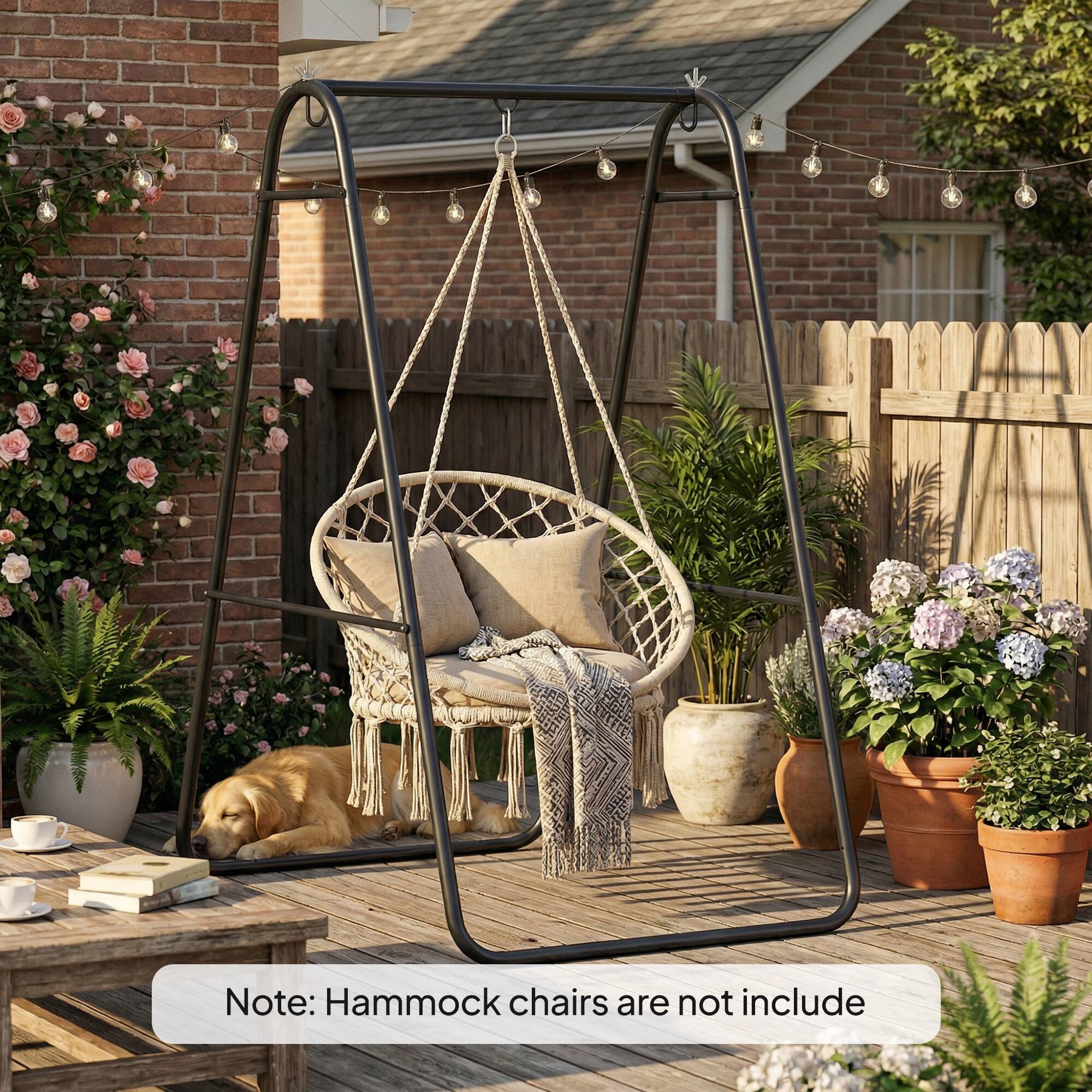 Note: Hammock chairs are not included.