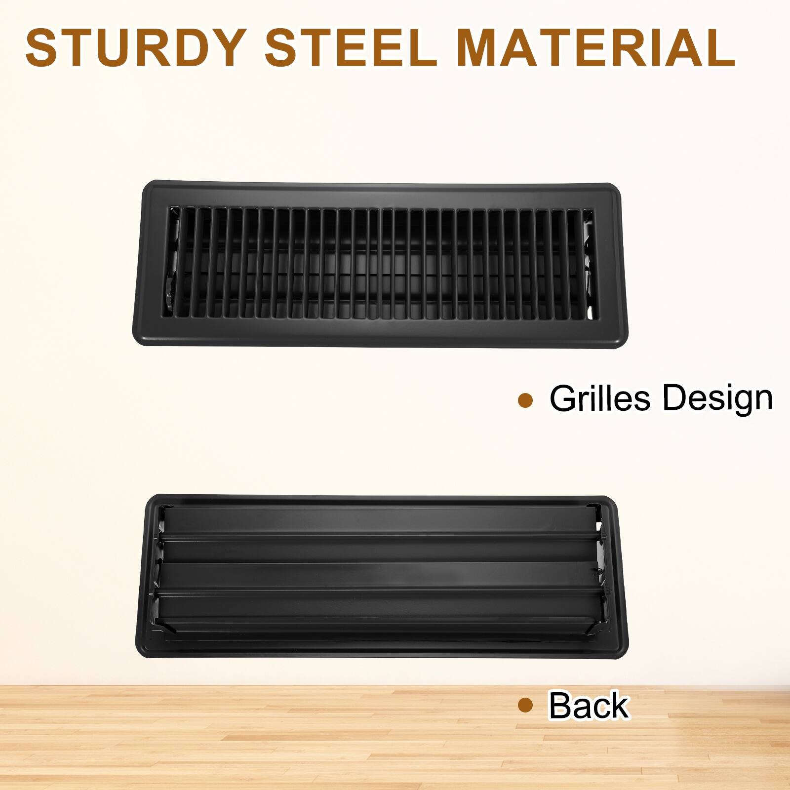 STURDY STEEL MATERIAL

- Grilles Design
- Back