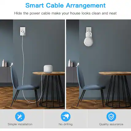 Smart Cable Arrangement
Hide the power cable make your house look clean and neat
- Simple installation
- No drilling
- Quality assurance