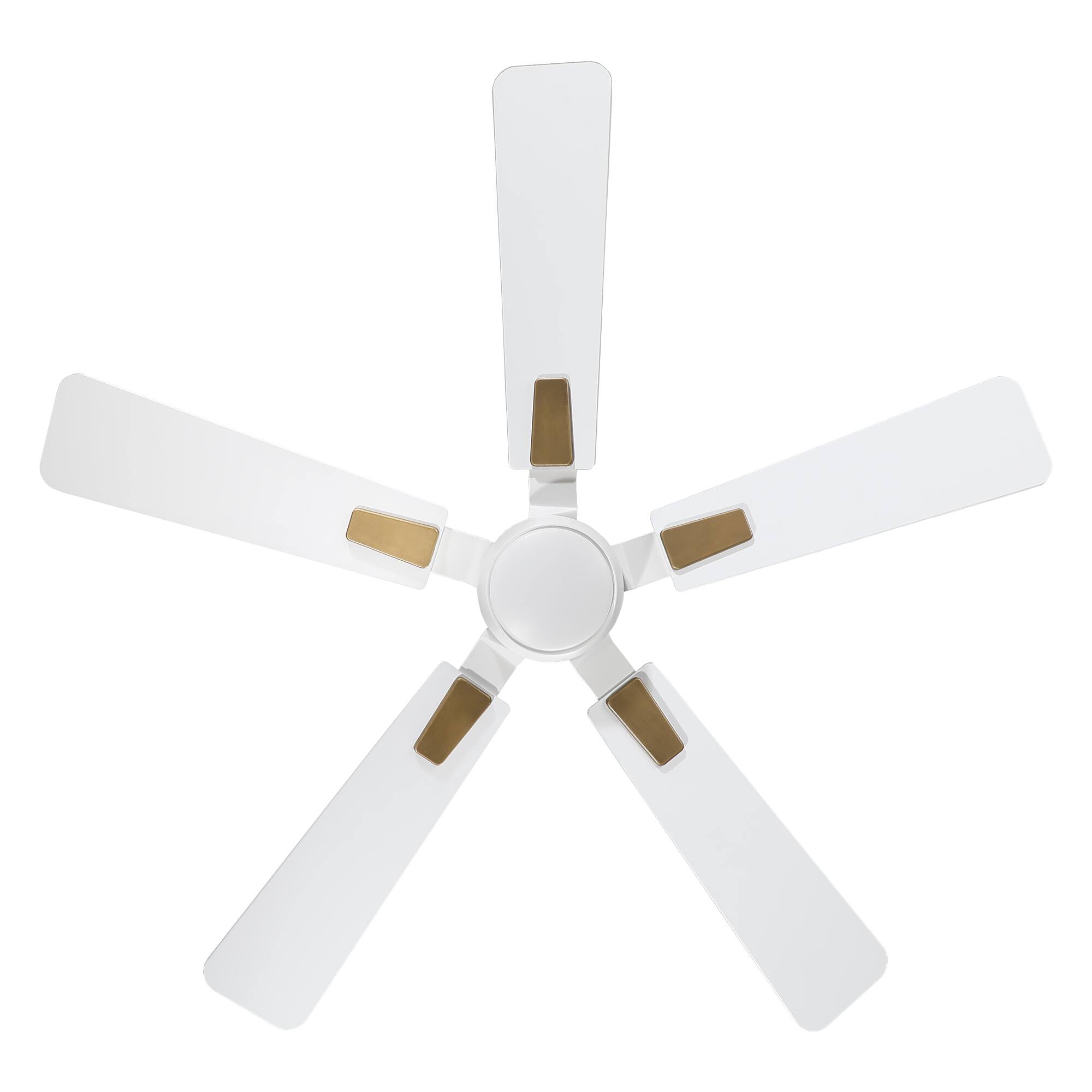 Alt View 2. Vaczon - 52 In. Modern Dimmable 3CCT LED Smart Ceiling Fan with Light, Remote and App Control, Double-Sided Blades, 6-Speed - White.