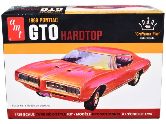 1968 PONTIAC GTO HARDTOP
"Craftsman Plus" SERIES
1 Plastic Kit • 1 Modèle en plastique
1/25 SCALE CURBSIDE-STYLE KIT • MODÈLE PROMOTIONNEL À L'ÉCHELLE 1/25