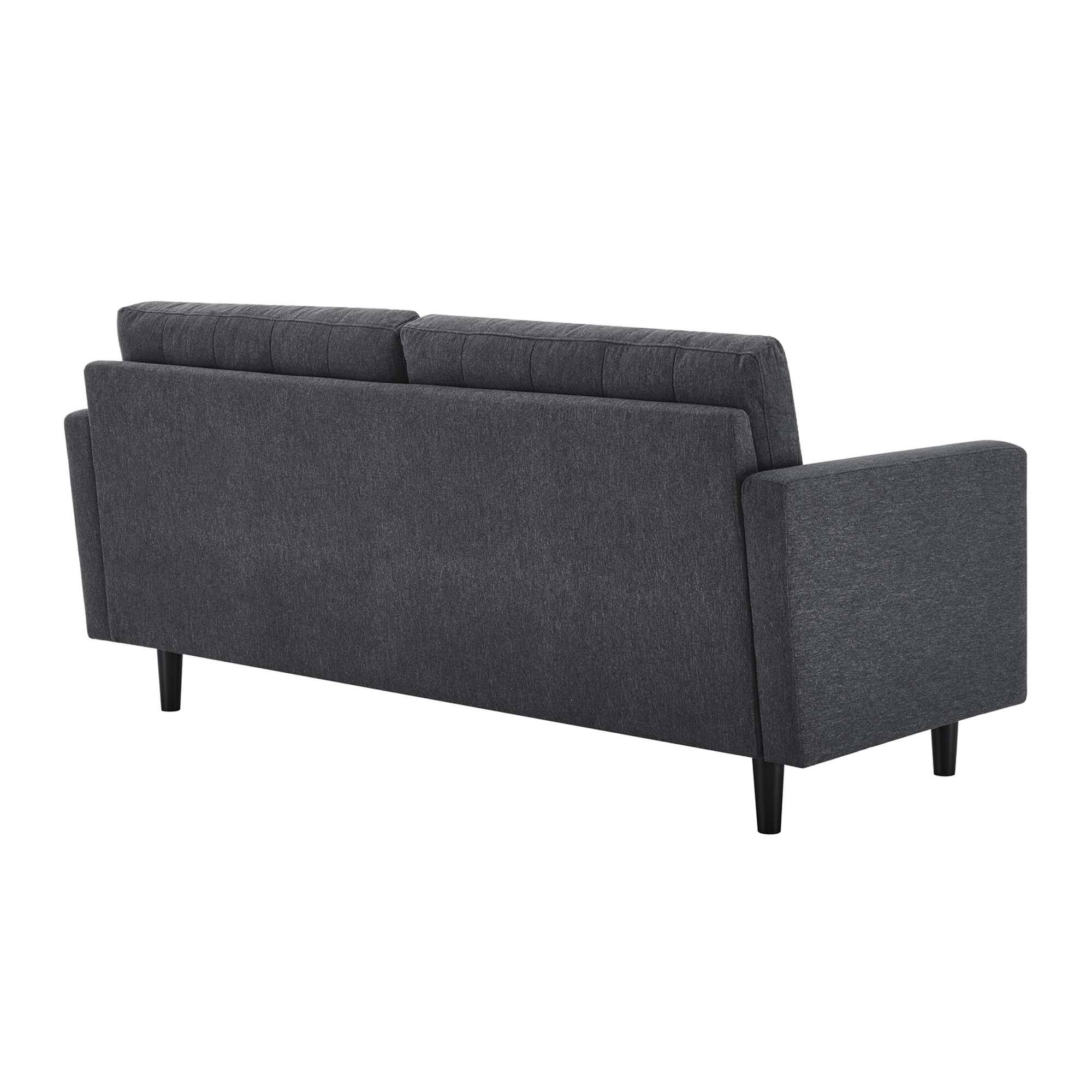 Alt View 2. Modway - Exalt Tufted Fabric Sofa by Modway - Charcoal.