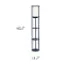 Left. Simple Designs - Round Etagere Storage Floor Lamp with 2 USB, 1 Outlet - Navy.