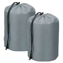 Unique Bargains - Drawstring Bag w/ Toggle & Cinch, Portable Outdoor Ditty Bag, 5x10in & 2pcs for Backpacking/Camping/Traveling - Gray