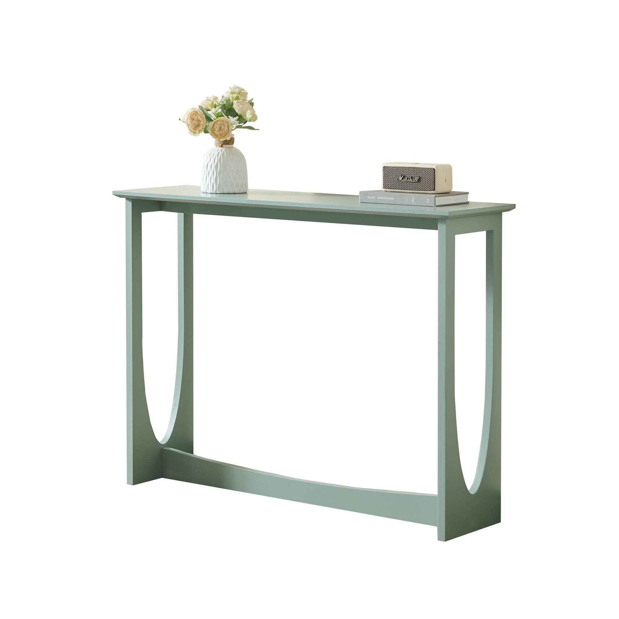 Angle. Kings Brand Furniture - Kings Brand Furniture Wood Console Table, Entryway Sofa Table for Hallway, Living Room, or Behind Couch - Blue.