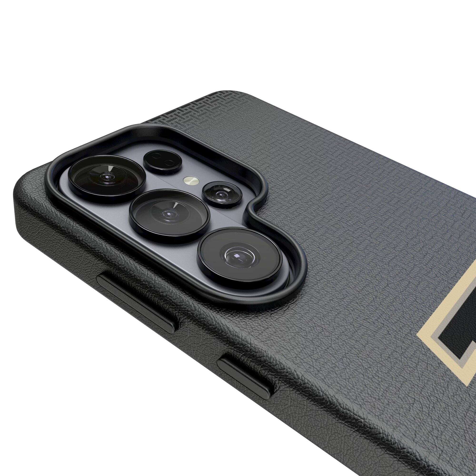 Alt View 2. Keyscaper - Purdue Boilermakers Linen Galaxy Magnetic Bump Case - S25 Ultra - Black.