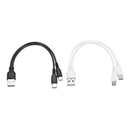 Unique Bargains - 2pcs Multi USB-A to Micro USB & Type-C 2-in-1 Splitter Charging Cable, 8in 5V 2A for Phone/PowerBank/Tablet - Black, White