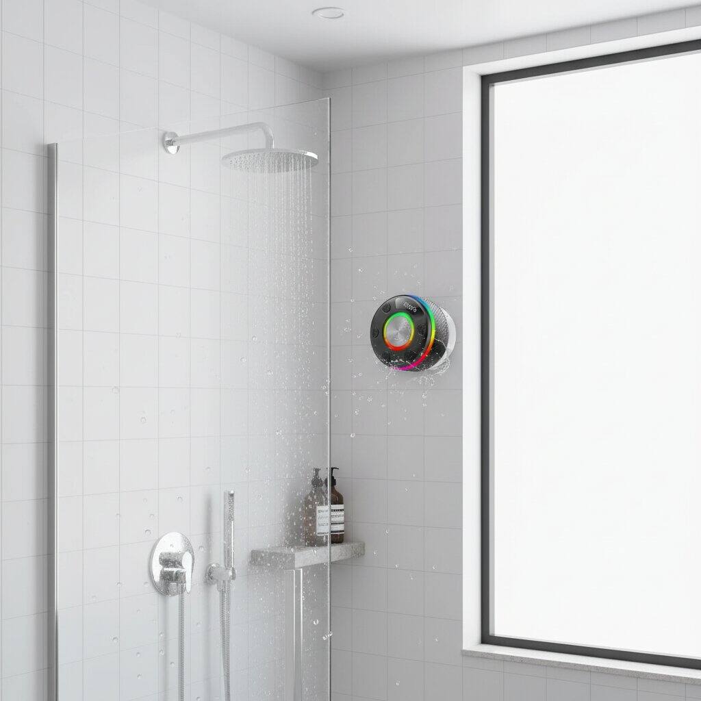 Alt View 1. Dazzed Corner - Bluetooth Shower Speaker, Portable Speakers Bluetooth - Black.