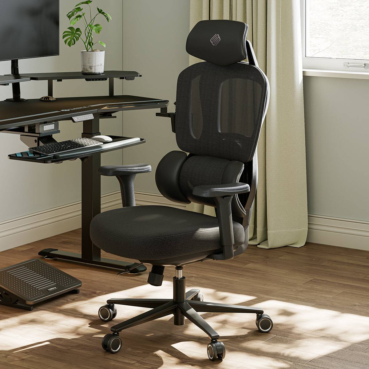 Alt View 3. Eureka Ergonomic - Ergonomic Gaming Chair with Adjustable Armrest Headrest & Lumbar Support - Blue.