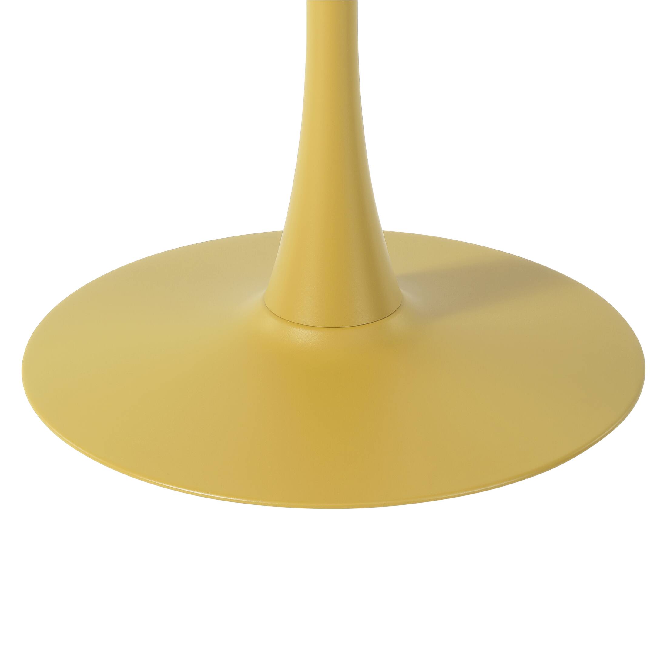 Alt View 1. WestinTrends - WestinTrends Playa 31.5" Round Outdoor Indoor Metal Cocktail Dining Table - Yellow.