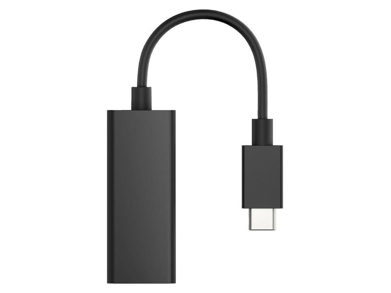 Alt View 1. HP - HP Ethernet Adapter - USB Type C - 128 MB/s Data Transfer Rate - 1 - Twisted Pair - 1000Base-T - TAA Compliant - Black.