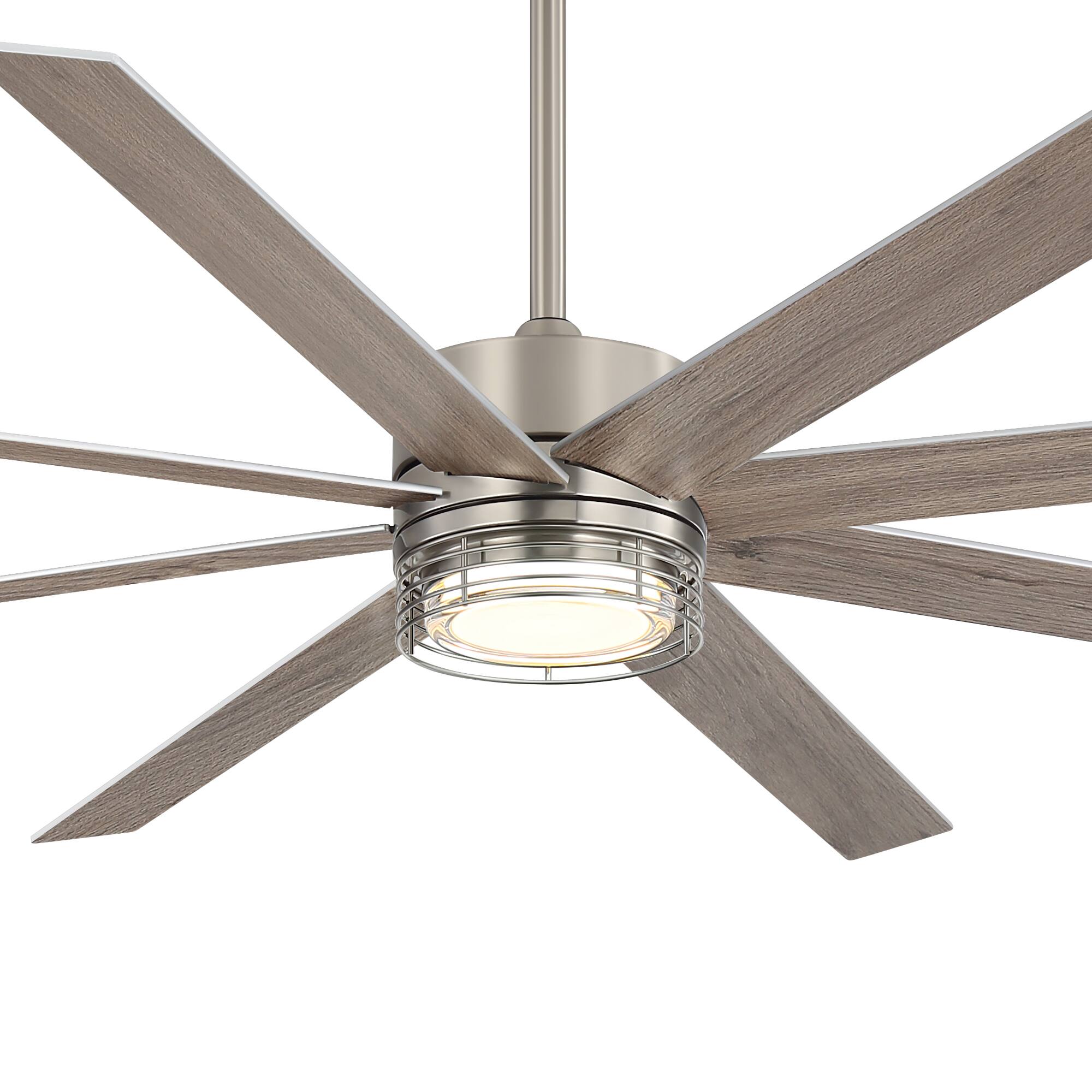 Alt View 9. Breezary - 72-Inch Modern Ceiling Fan with Dimmable 3-Color LED Light 8 Blades DC Motor Remote Timer Downrod Mount - 72-inch White.