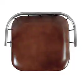 Butler Specialty - Coriander 30.5 in. Seat Height Leather Bar Height Stool - Brown,Silver