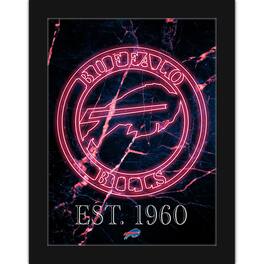 Fan Creations - Buffalo Bills 12'' x 16'' Framed Circle Logo Print - Black