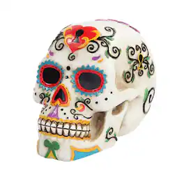 Pacific Trading - The Day Of the Dead White Sugar Skull Dia de Los Muertos Figurine 7 inch