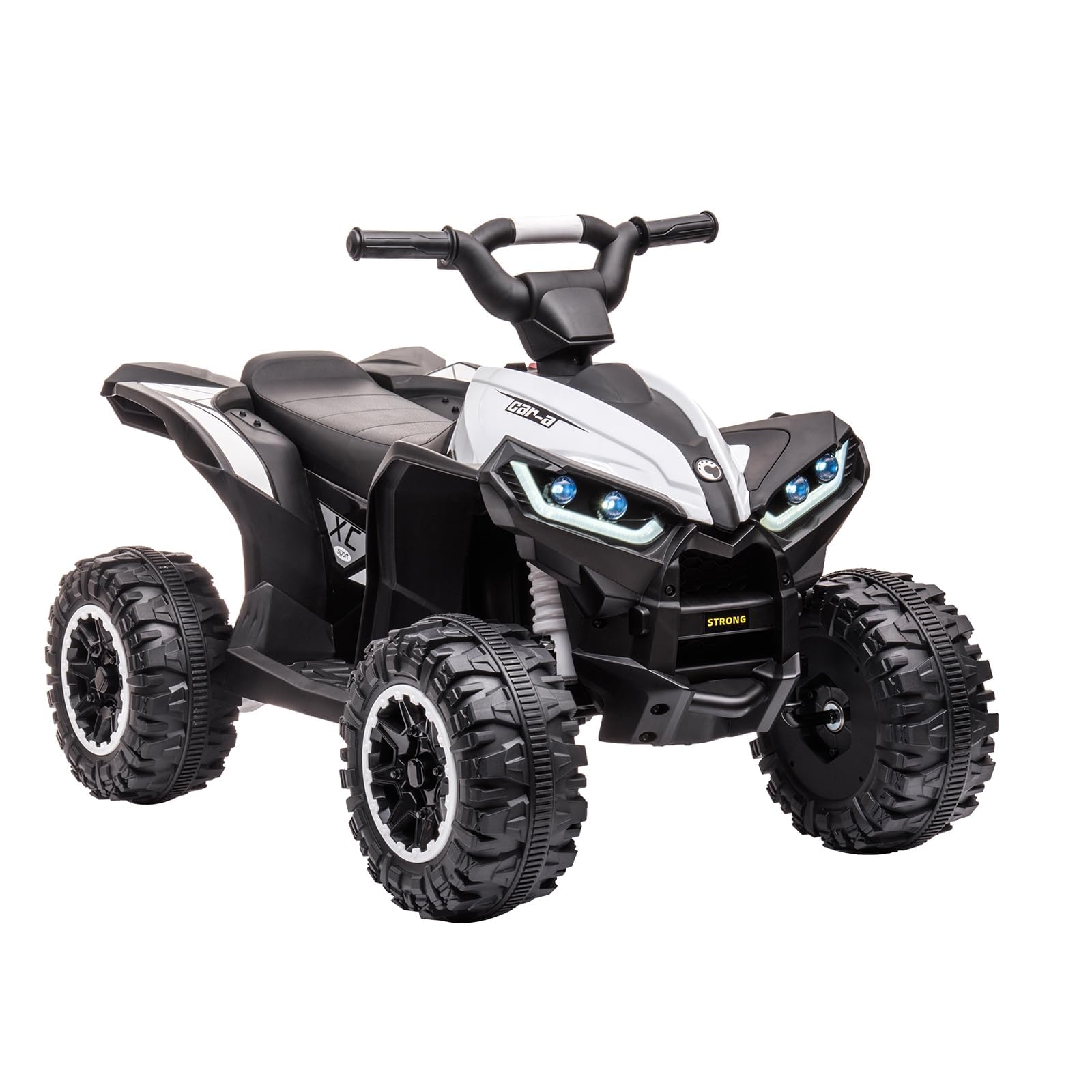 GARVEE - 12V Children’s Electric Four-Wheeler ATV, Ages 3-8 - White