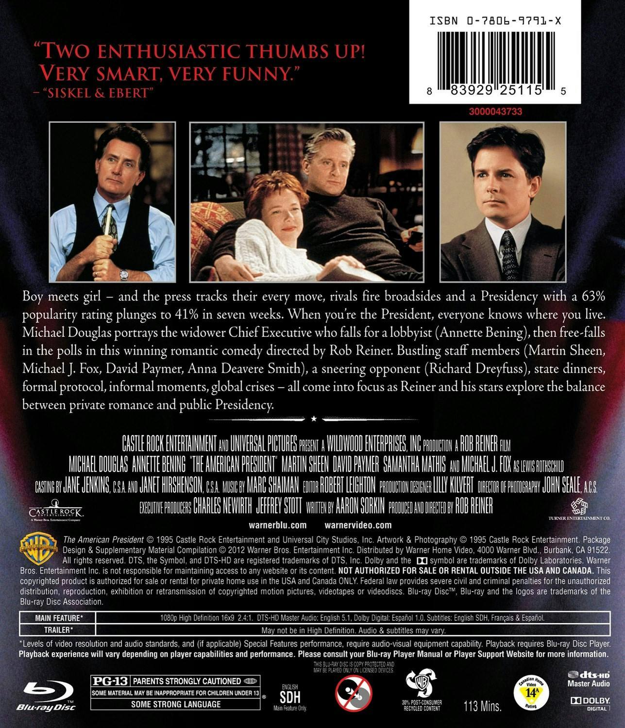 Back. The American President [Blu-ray].