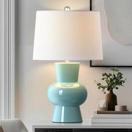 partphoner - Large Green Ceramic Table Lamp - Blue