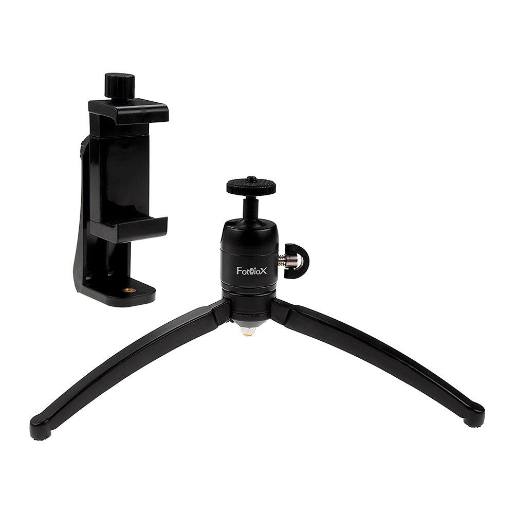 Angle. Fotodiox - Cell Phone Clamp Kit w/ Mini Ballhead Table Tripod - Universal Smartphone Holder Kit; Vertical & Horizontal Adjustable.