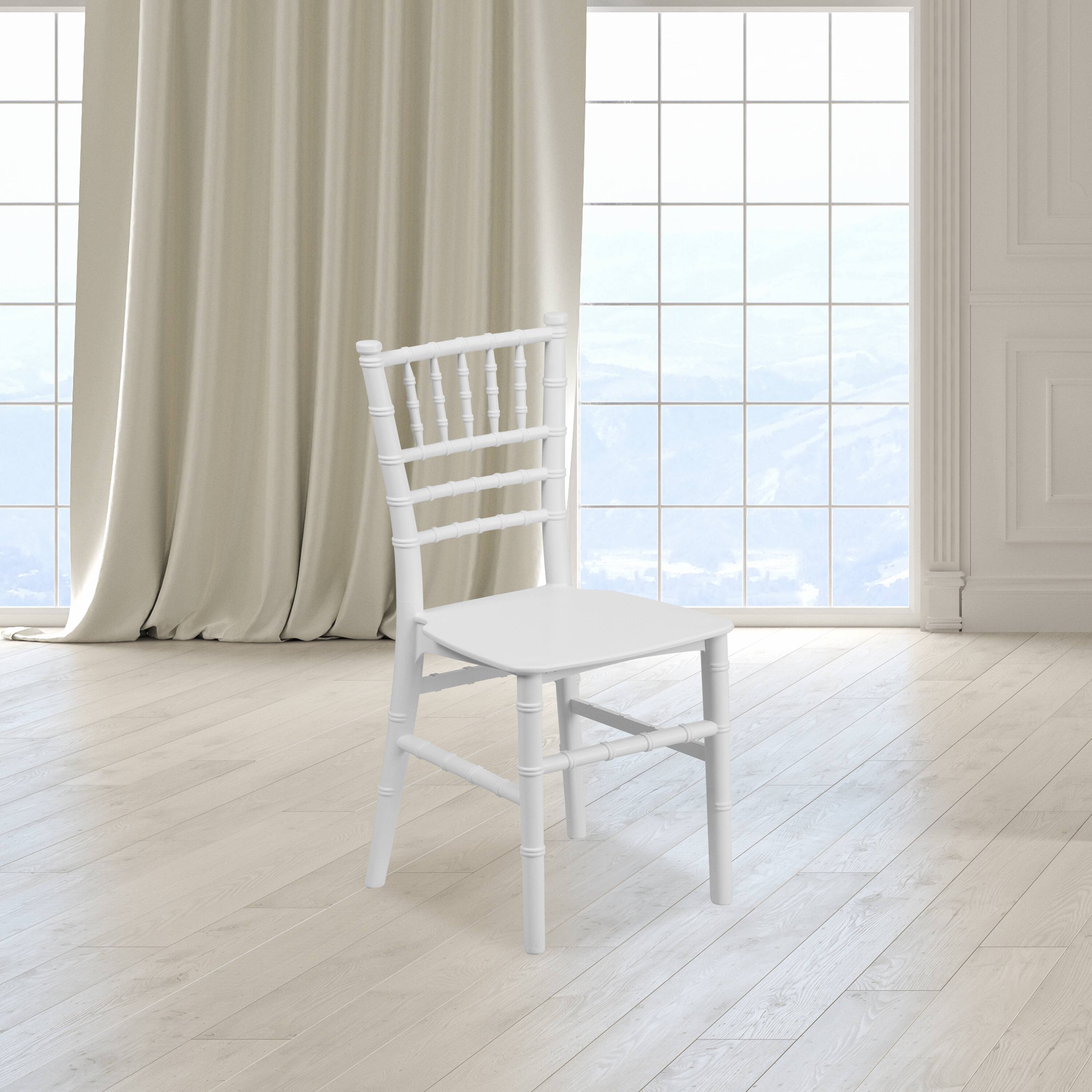 Alt View 2. Emma + Oliver - 10 Pack Child’s All Occasion Resin Chiavari Chair for Home or Home Based Rental Business - White.