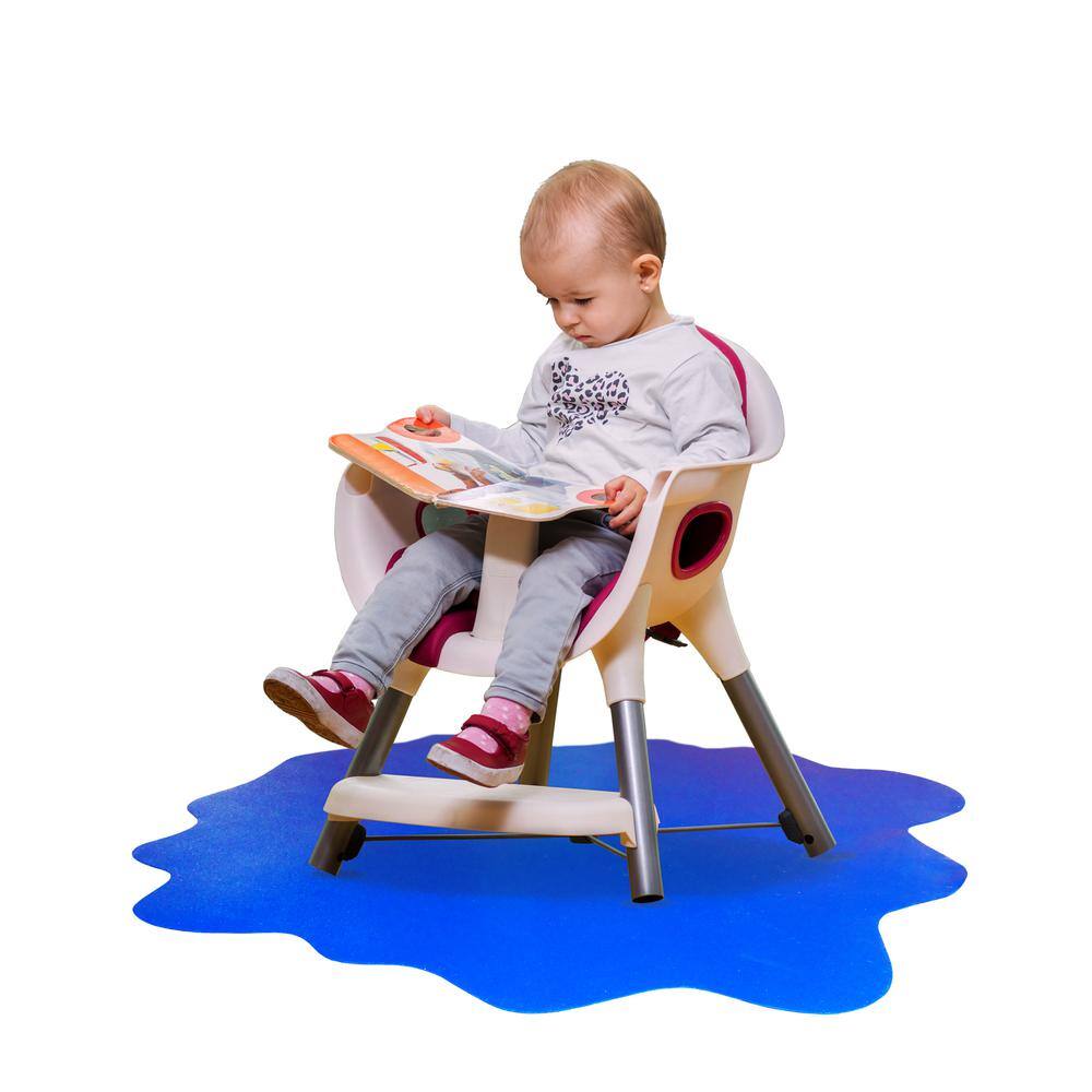 Alt View 1. Floortex - Blue Multi-Purpose Mat for Carpets - 40" x 40" - Blue.