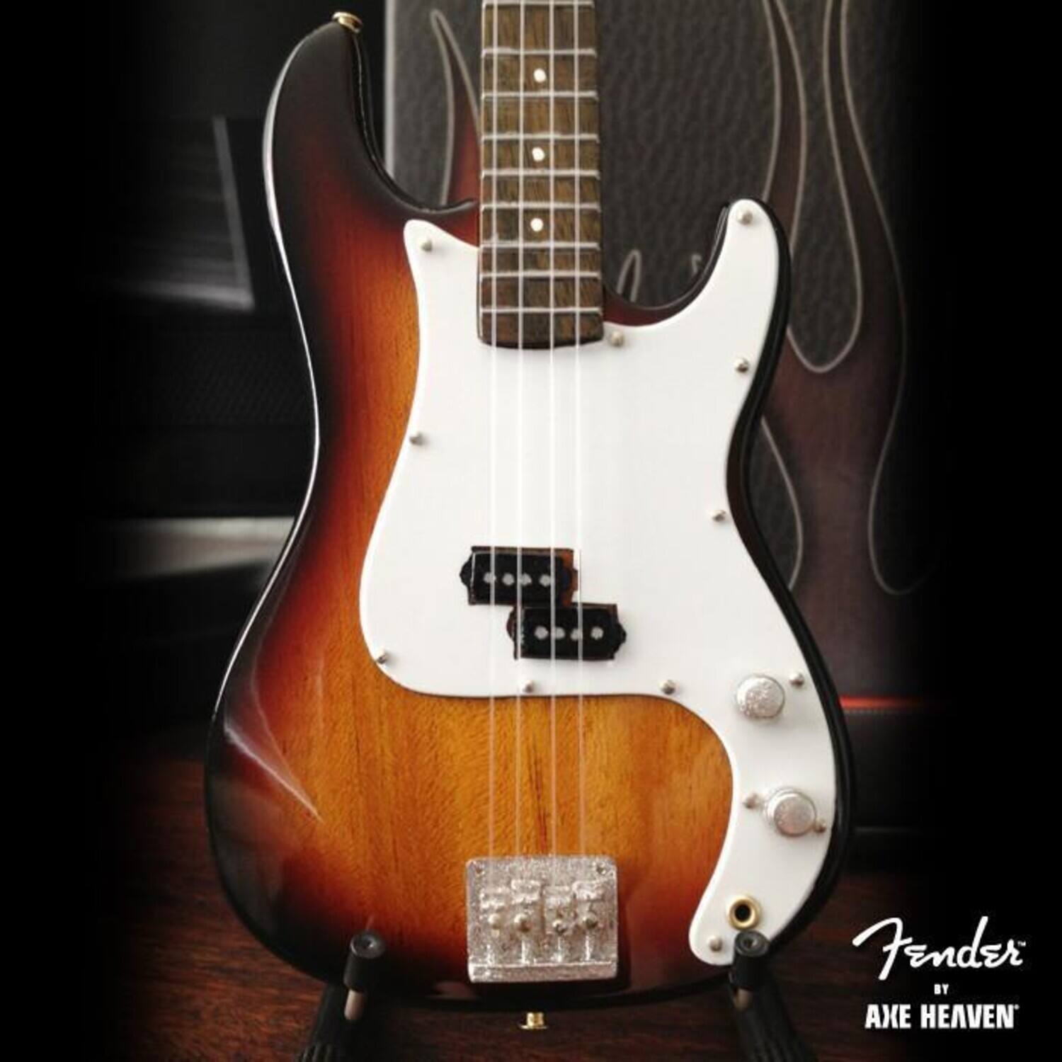 Axe Heaven - Fender Precision Bass Classic Sunburst Mini Guitar Replica FP-001 - Collectibles - Multicolor