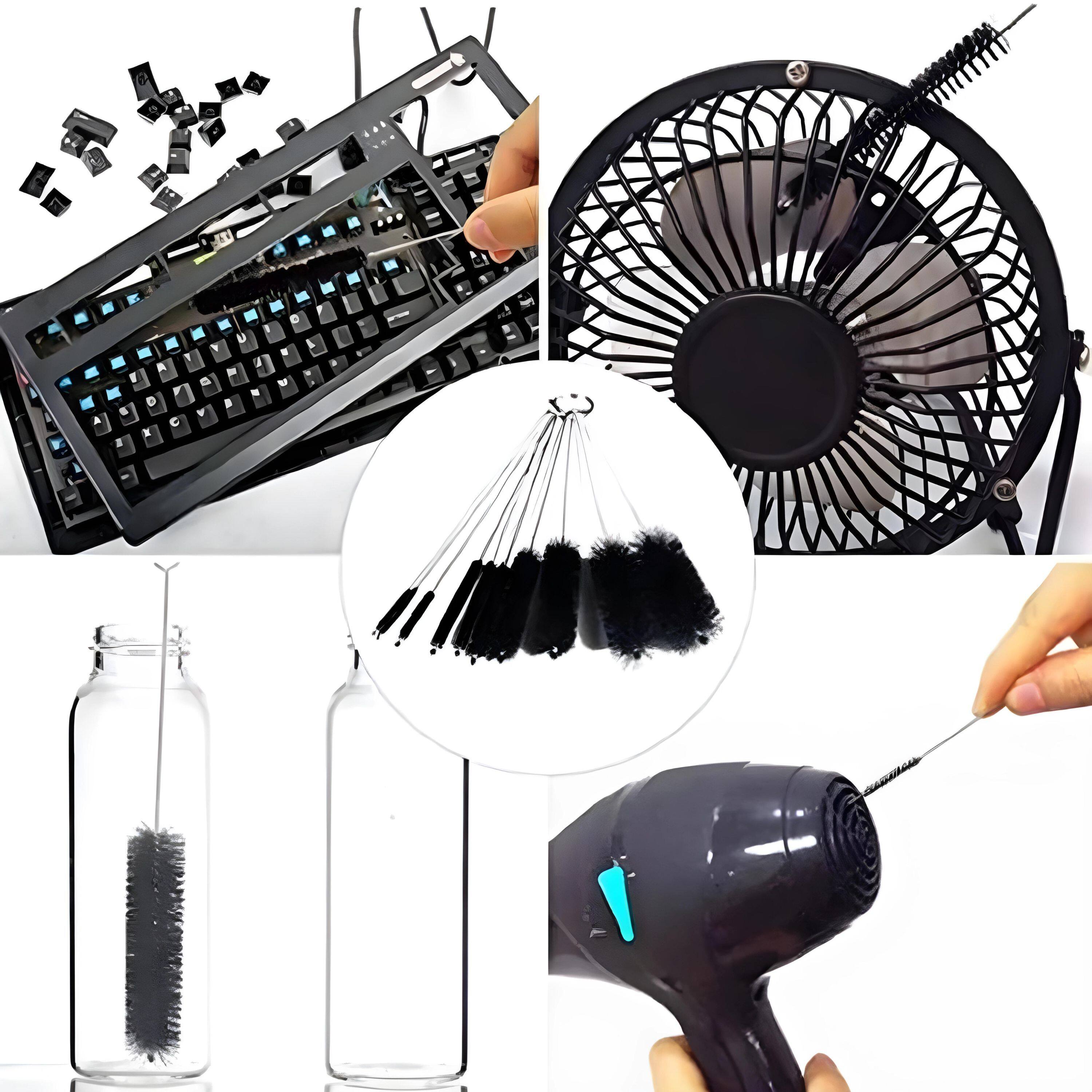 Angle. Kitcheniva - Nylon Straw Cleaning Brush Set 10 Pcs.