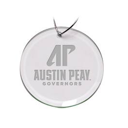 Jardine - Austin Peay State Governors Primary Logo 3'' Round Glass Ornament - Multicolor
