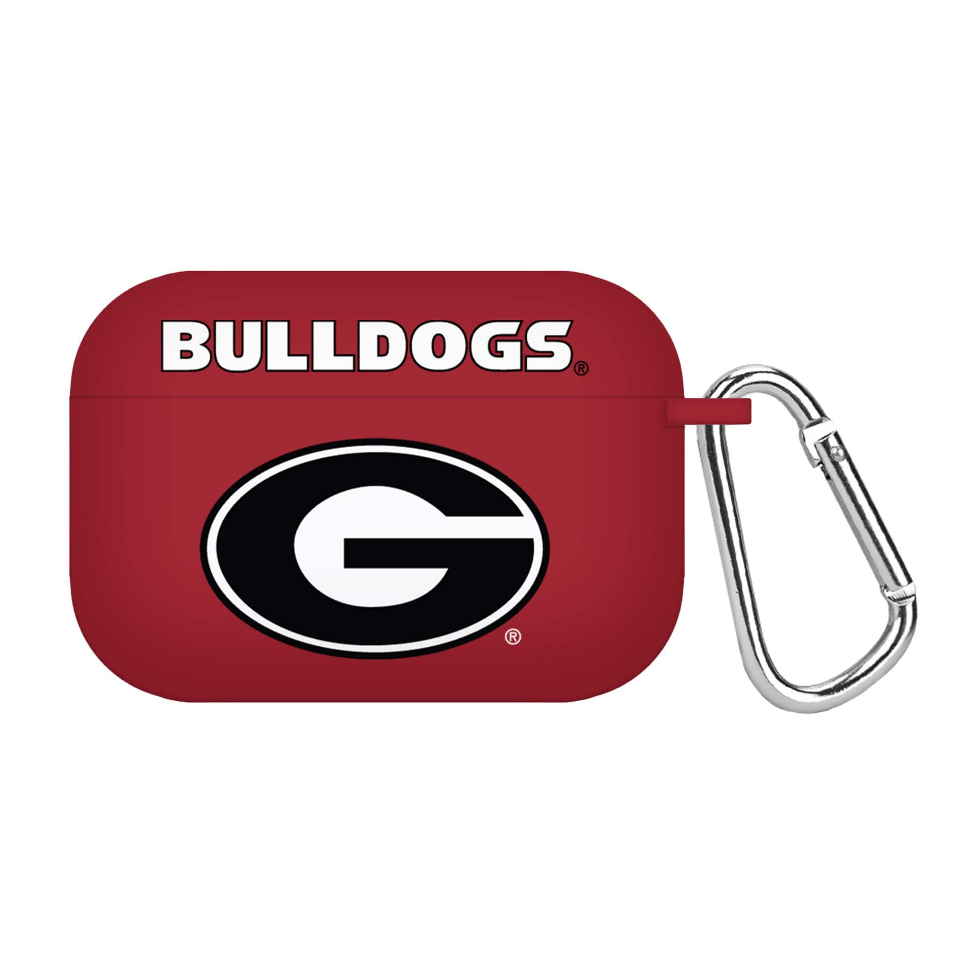Front. Affinity Bands - Georgia Bulldogs AirPods Pro Silicone Case Cover - Crimson.