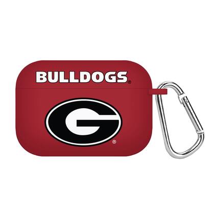 Front. Affinity Bands - Georgia Bulldogs AirPods Pro Silicone Case Cover - Crimson.