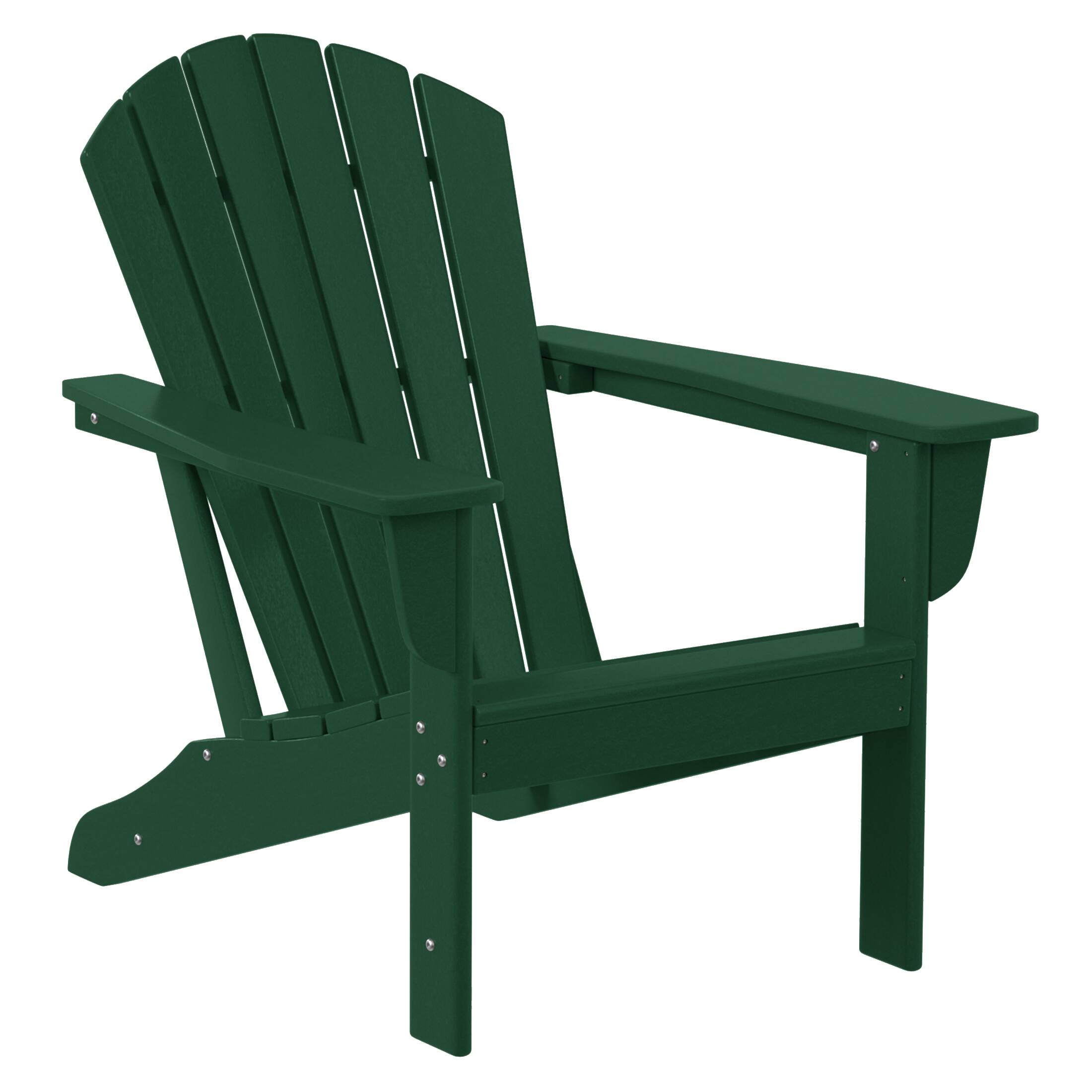 Left. WestinTrends - WestinTrends Dylan Outdoor Adirondack Chair (Set of 2) - Dark Green.