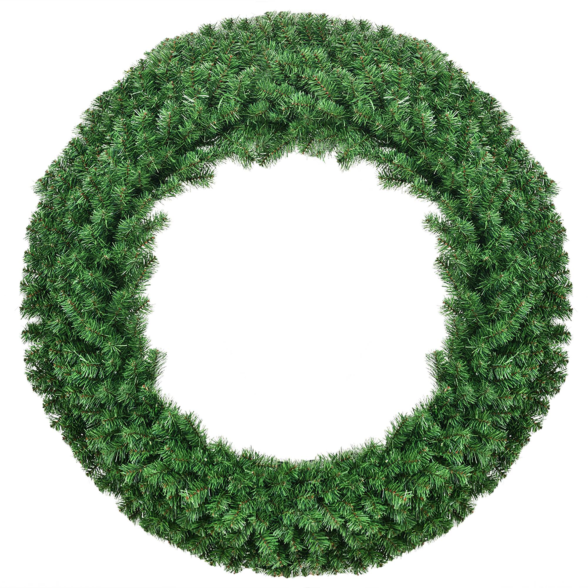 Alt View 18. Costway - 48'' Pre-lit Cordless Artificial Christmas Wreath 714 Tips w/ 200 LED Light&Timer - Green.