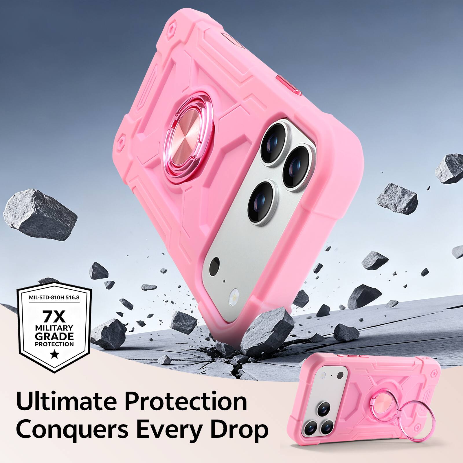 MIL-STD-810H 516.8 7X MILITARY GRADE PROTECTION Ultimate Protection Conquers Every Drop