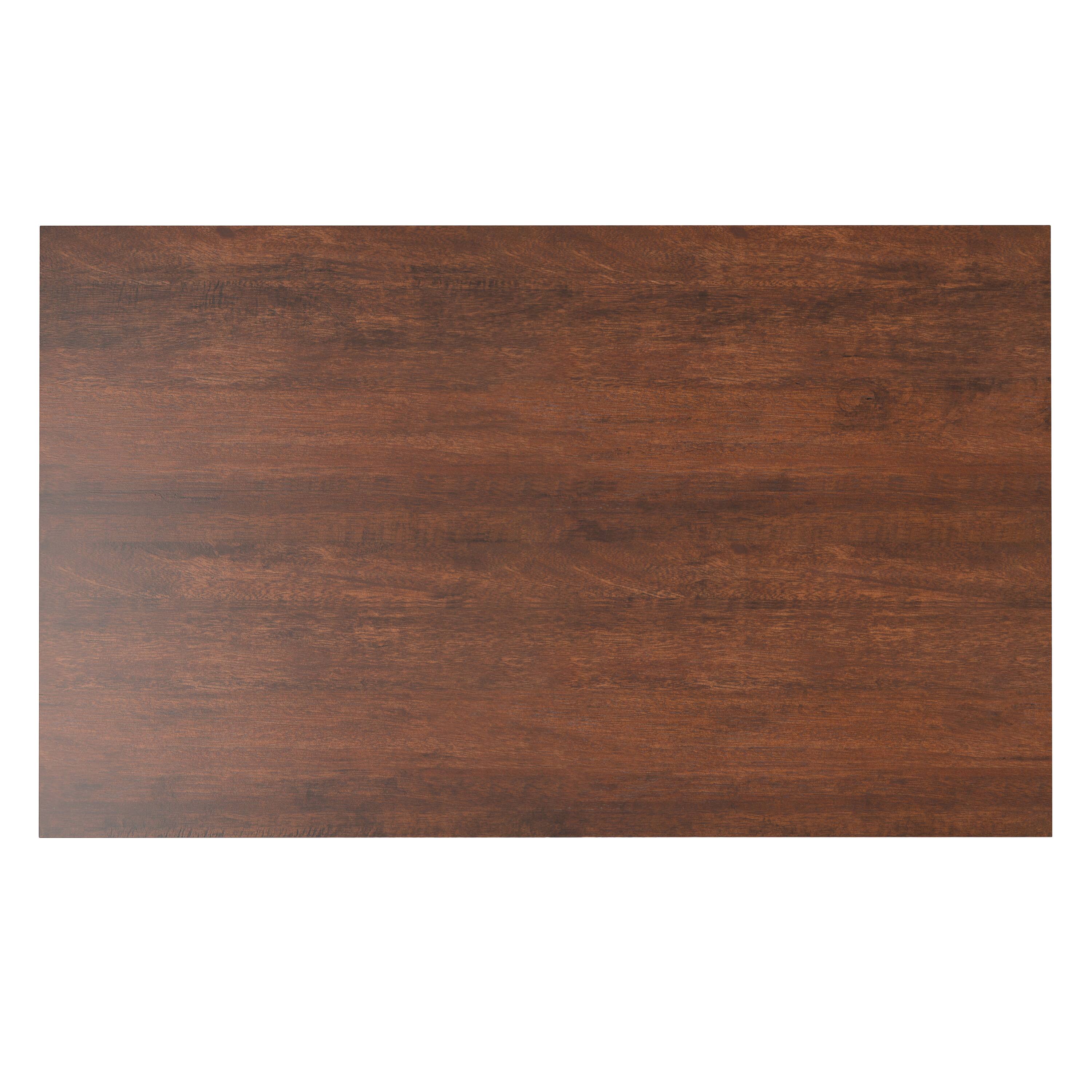 Alt View 2. Simpli Home - Hunter SOLID MANGO WOOD and Metal 66 inch x 40 inch Rectangle Industrial Dining Table in Umber Brown - Umber Brown.