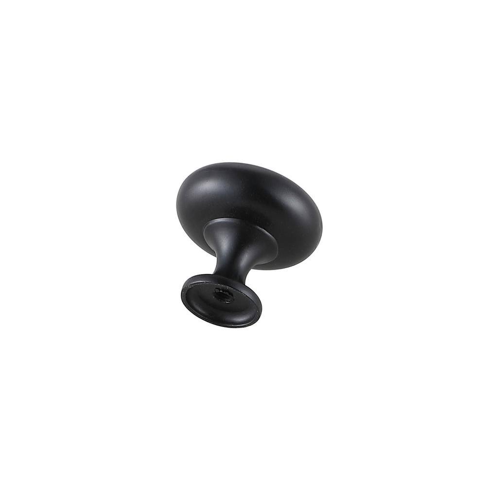 Left. Elegant Decor - Cadon 1.2" Diameter Matte Black Mushroom Knob Multipack (Set of 10) - Matte Black.