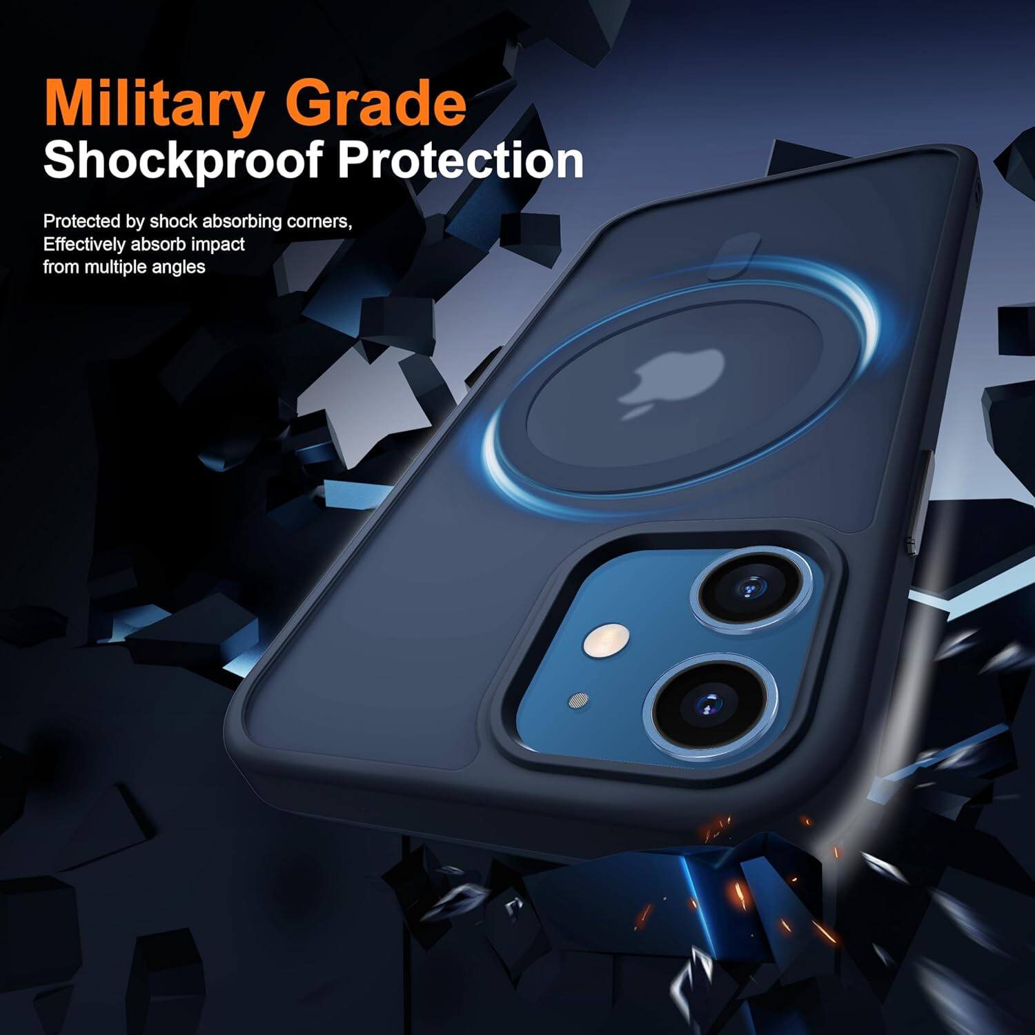 Military Grade Shockproof Protection
Protected by shock absorbing corners, Effectively absorb impact from multiple angles