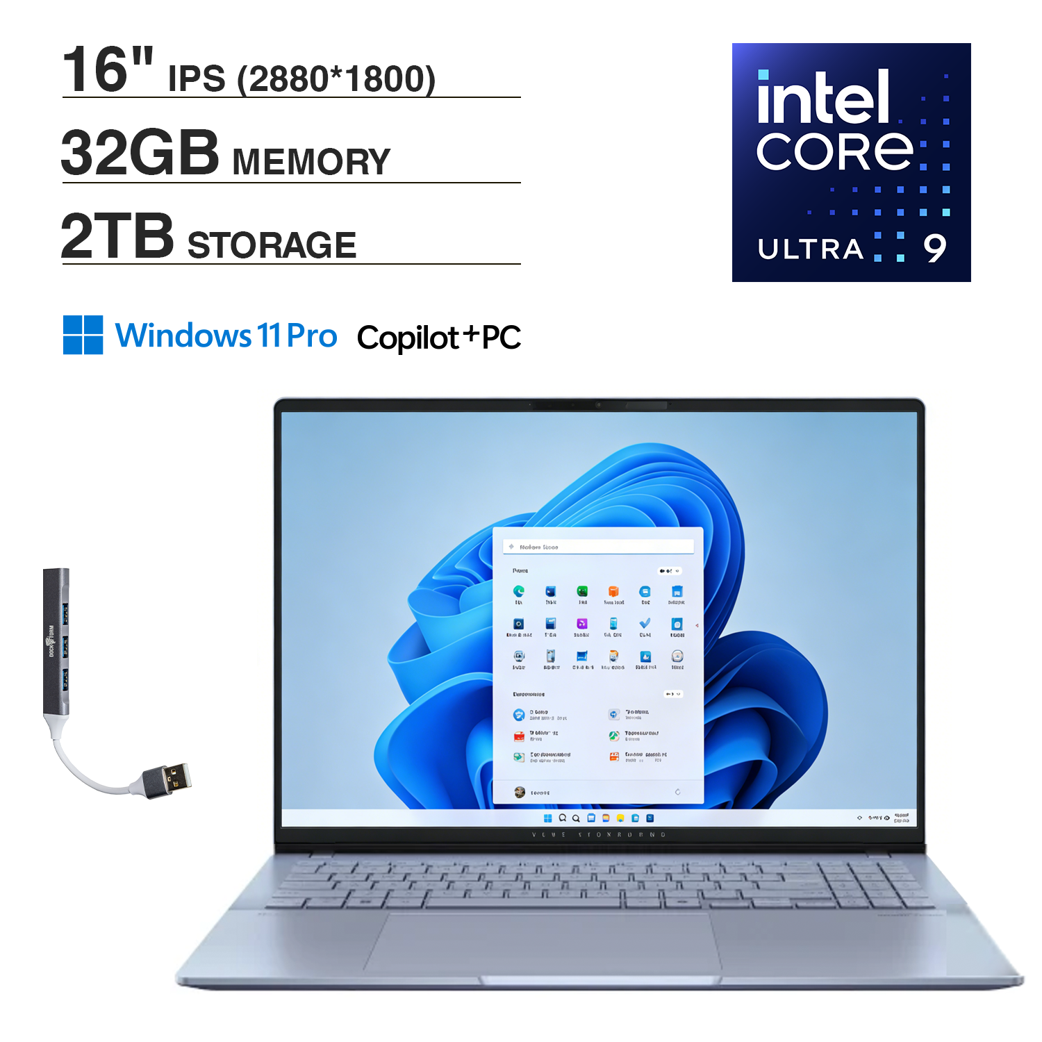 ASUS Upgraded S16 S5606CA SB92 Laptop, Ultra 9 285H, 32GB, 2TB SSD