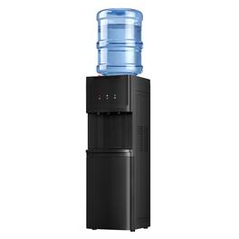 SIMZLIFE - Top Loading Water Dispenser Cooler,3 Temperatures Hot/Cold/Room Temp, Child Safety Lock - Black