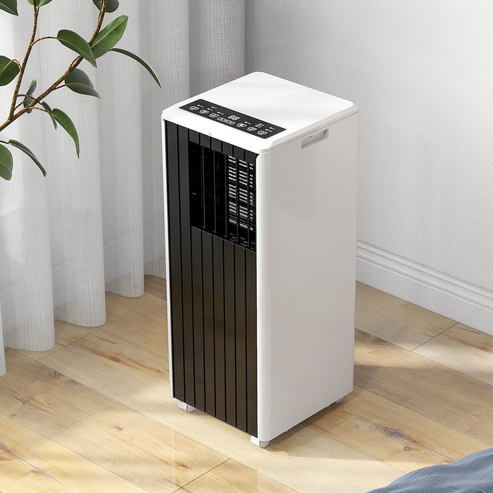 Alt View 6. TROPOW - Portable Air Conditioner, 8000 BTU, 3-in-1 Cooling,  for 350 Sq.Ft. Spaces - white and black.