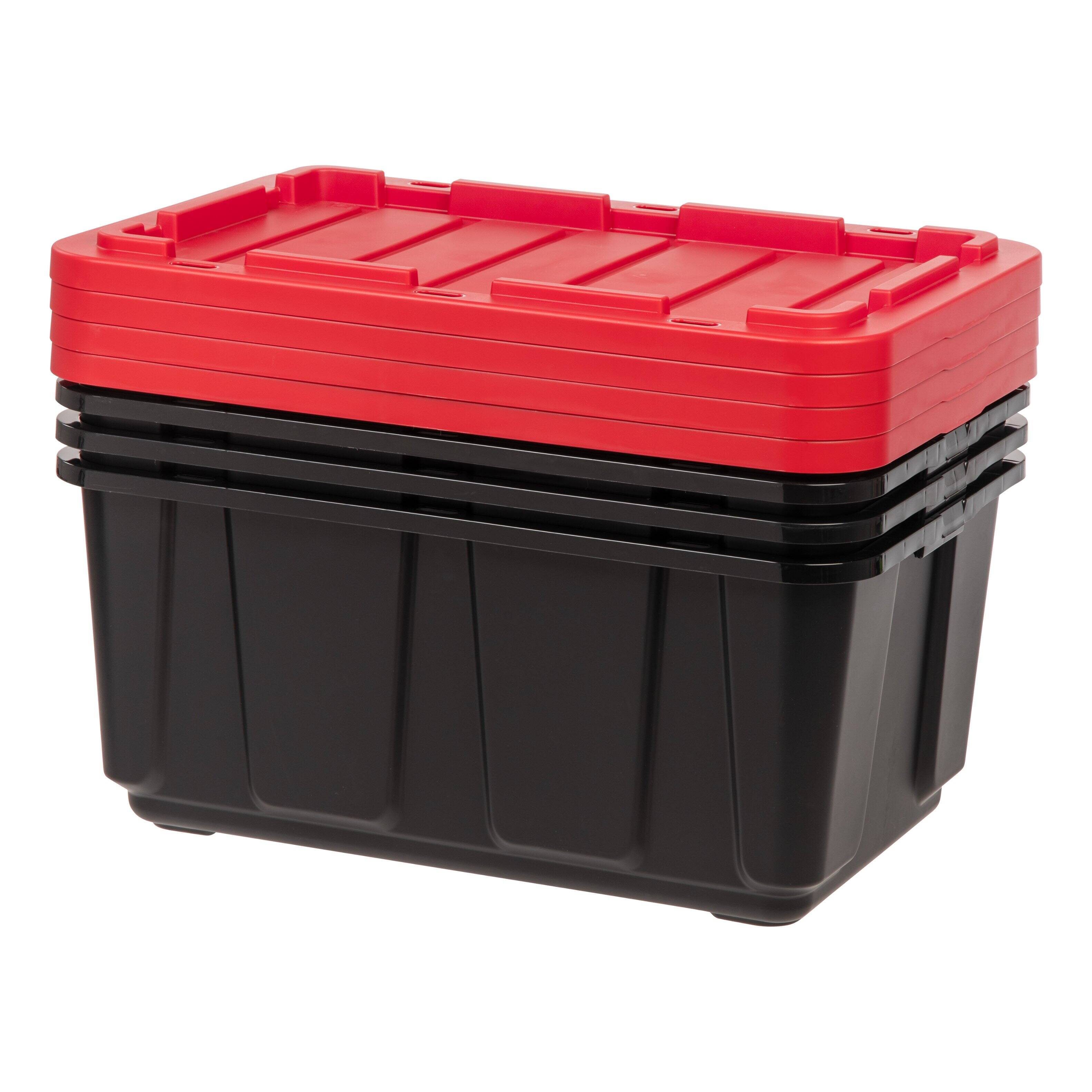 IRIS USA 27Gal/108Qt Large All Weather Heavy Duty Stackable Storage ...