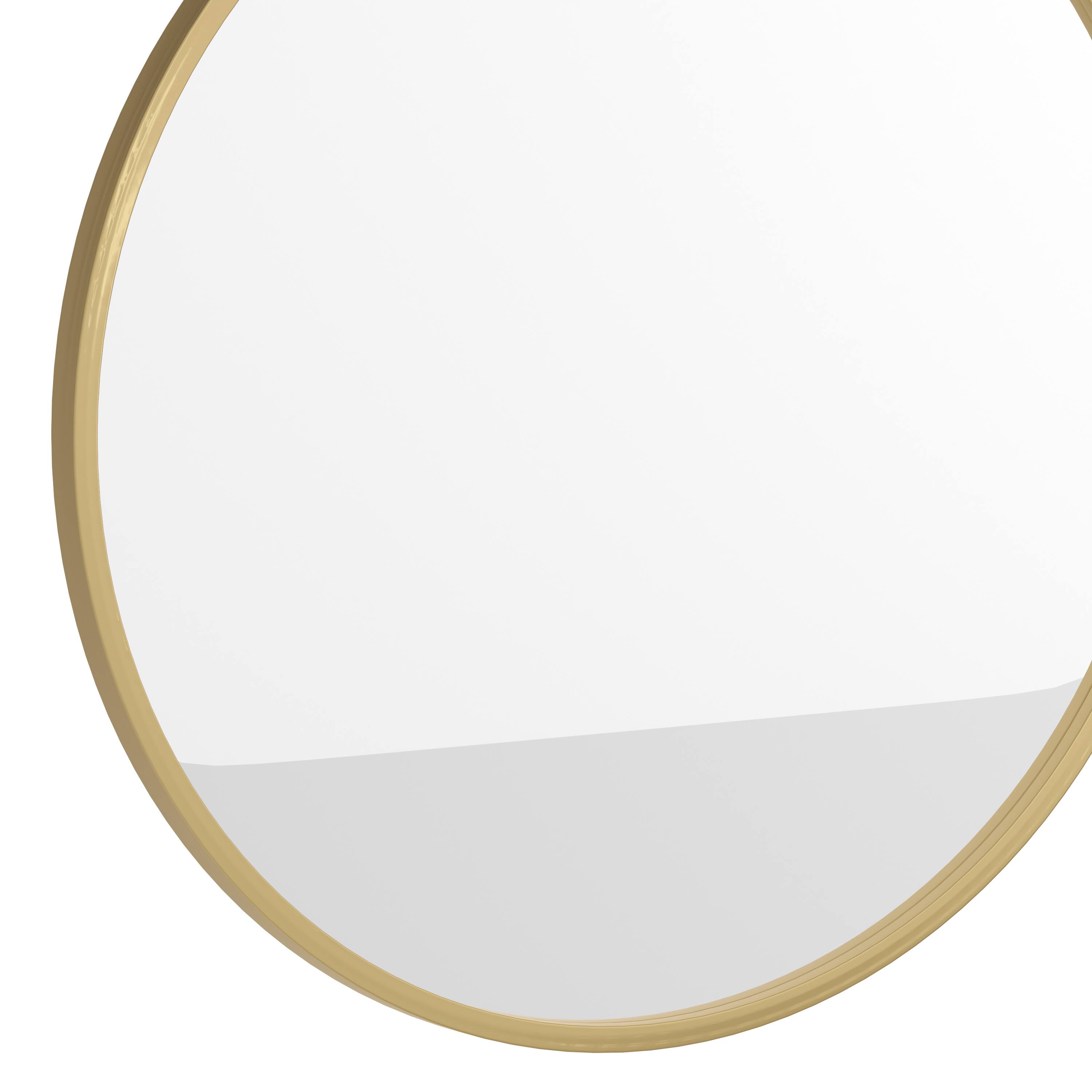 Alt View 10. Emma + Oliver - Mersin Wall Mounted Mirror with Iron Frame, Silver Backing and Shatterproof Glass for Entryways, Bathrooms and More - Gold.
