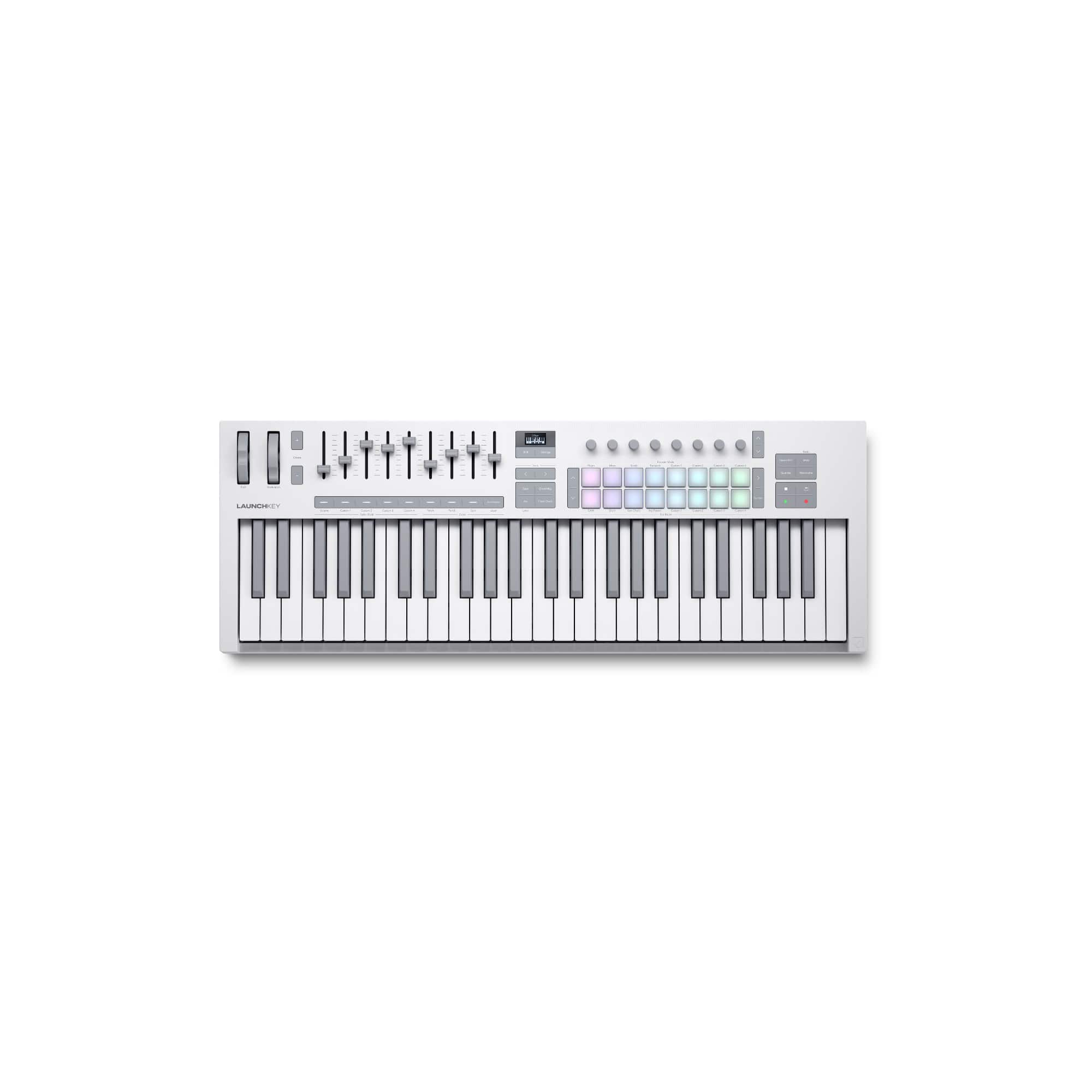 Novation - Launchkey 49 MK4 Semi-Weighted, USB, MIDI Keyboard Controller - White