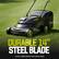SUNJOE DURABLE 14" STEEL BLADE CUTS A WIDE SWATH WITH EACH PASS